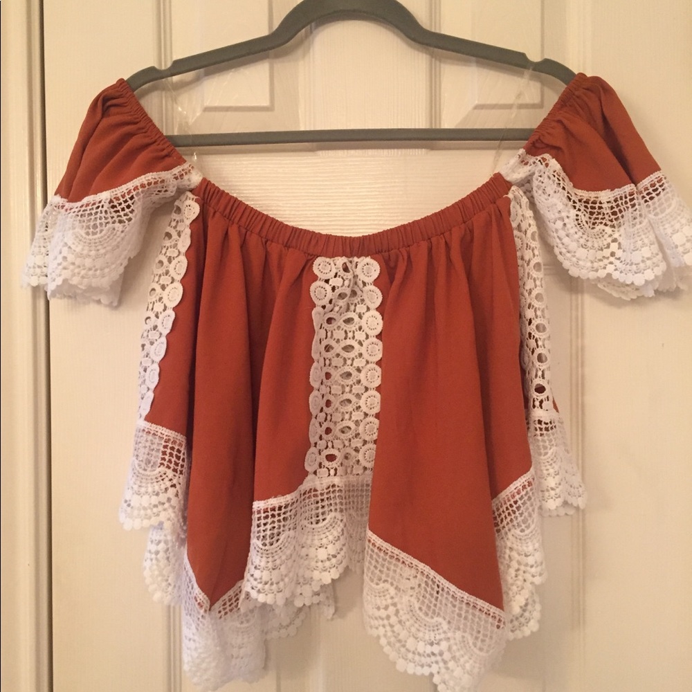 Crop top - burnt orange size Small